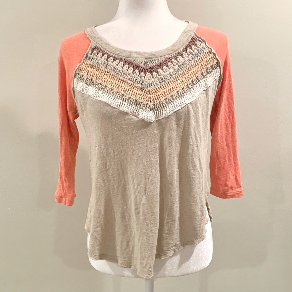 Free People Spring Bound 3/4 Sleeve Top - Picture 2 of 11